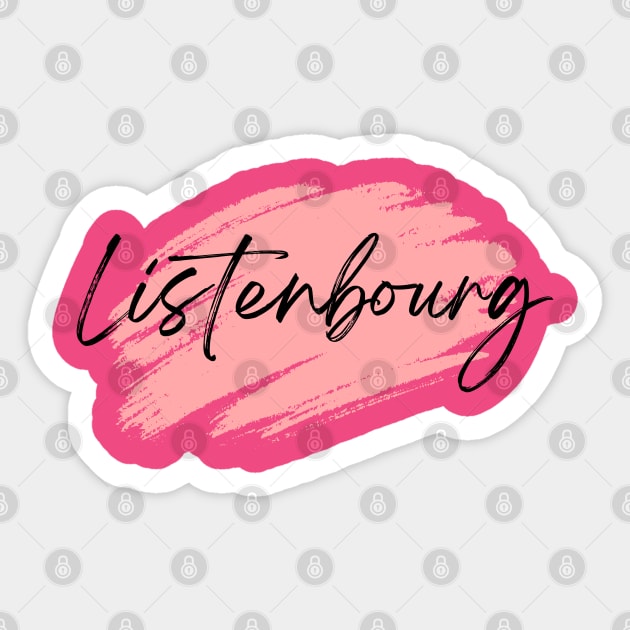 Listenbourg Sticker by Vibe Check T-shirts